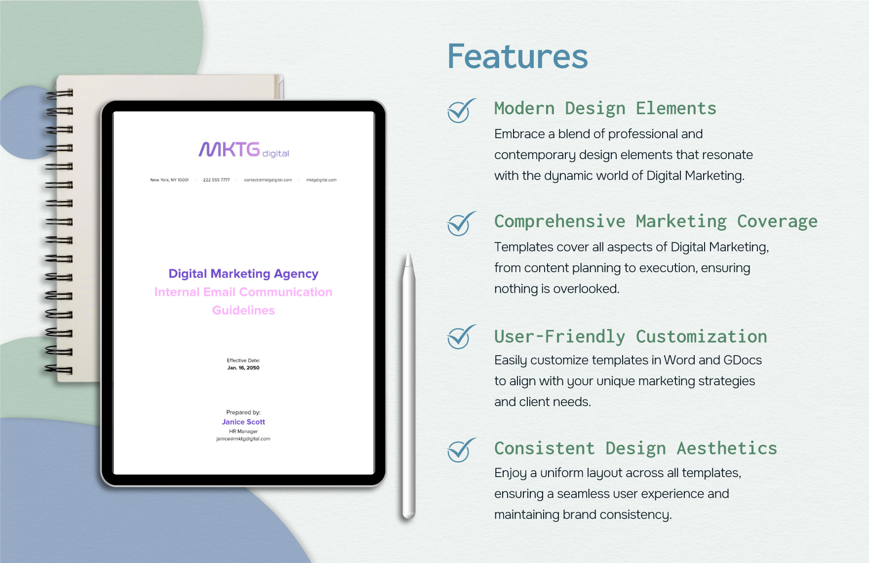Digital Marketing Agency Internal Email Communication Guidelines Template