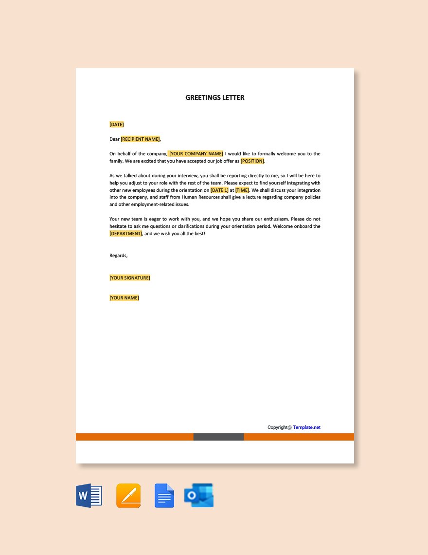 Free Greeting Letter Template