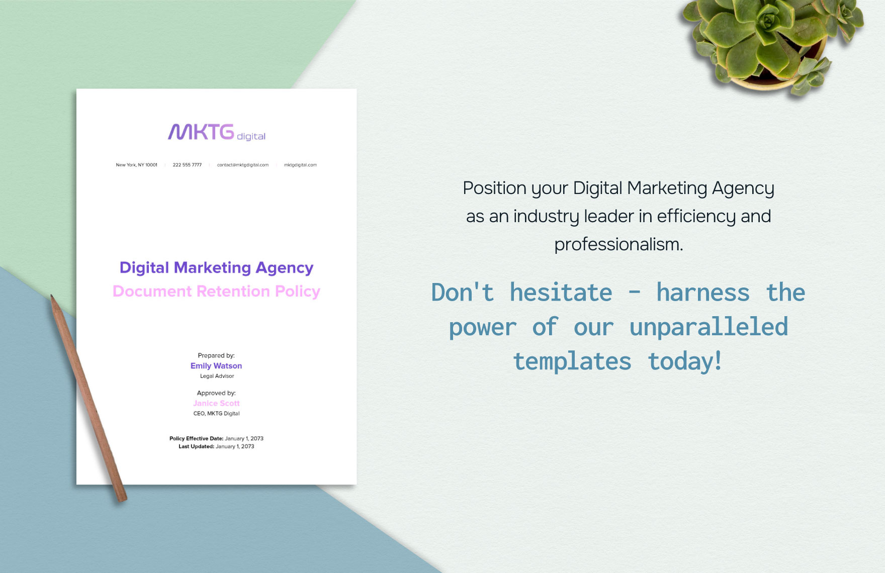 Digital Marketing Agency Document Retention Policy Template