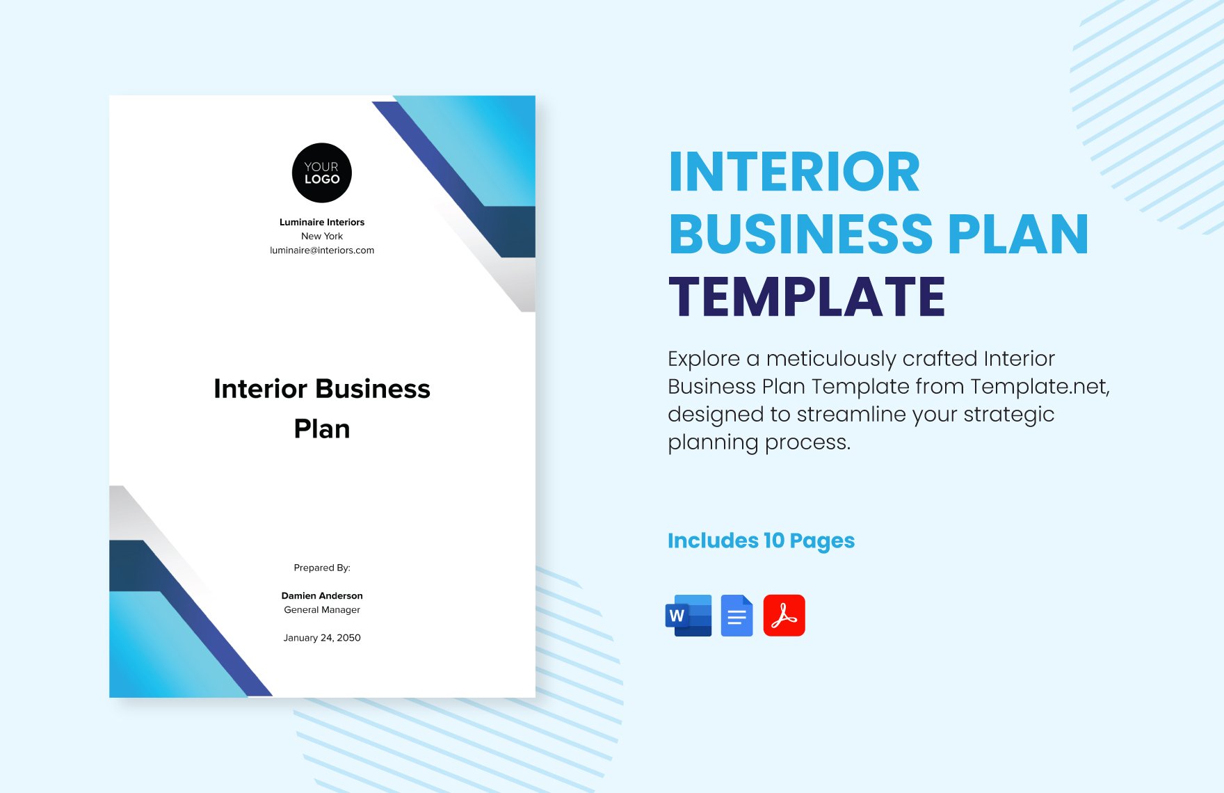 Interior Business Plan Template in Word, Google Docs, PDF