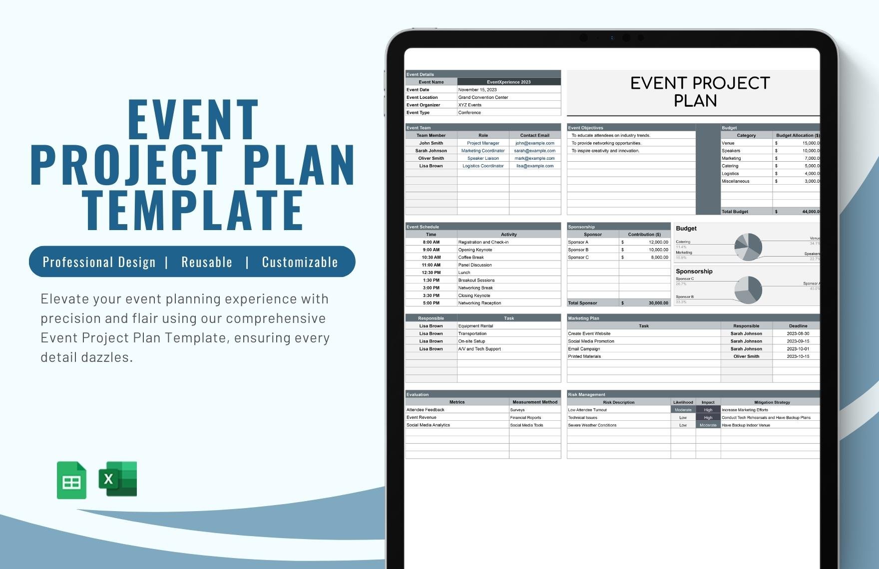 Event Project Plan Template