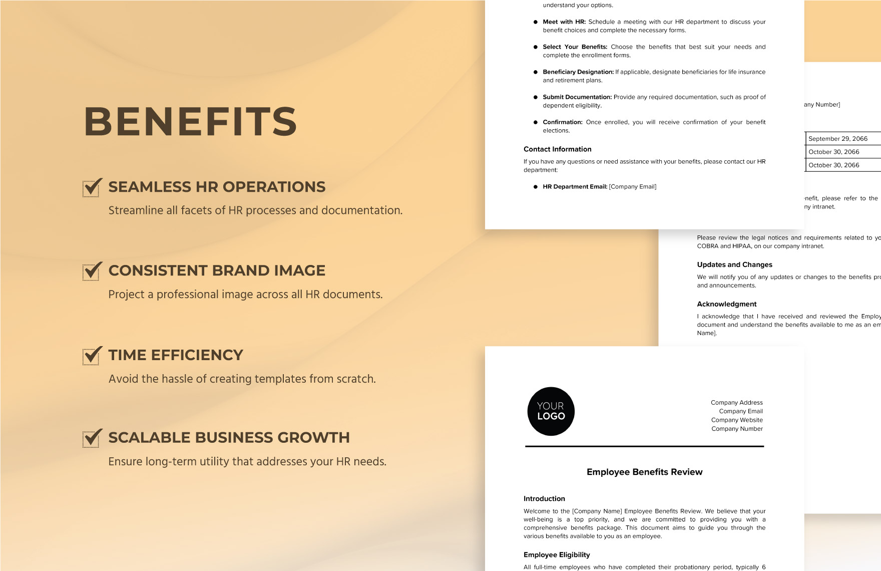 Employee Benefits Review HR Template