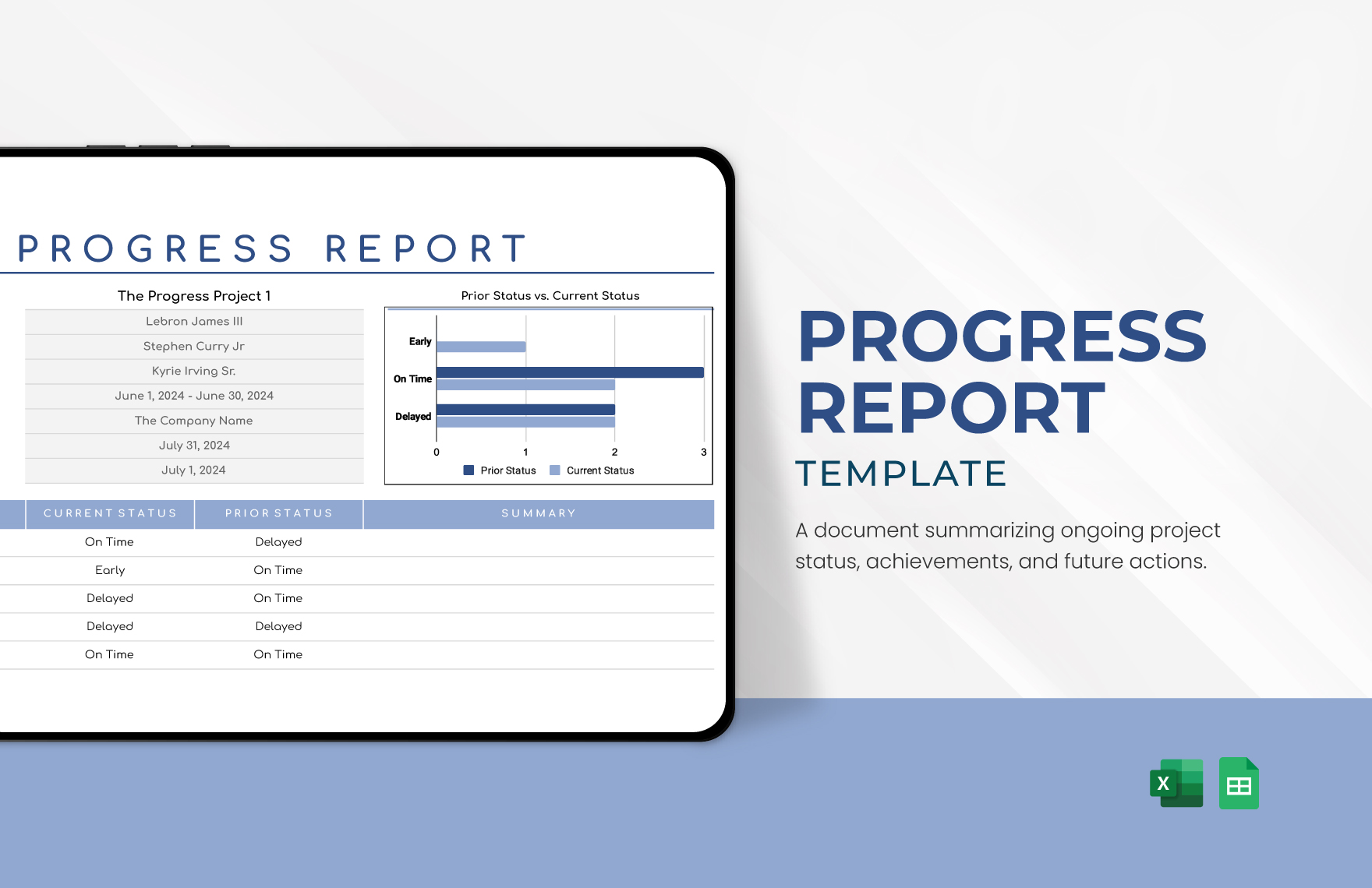 Editable Progress Report Templates In Excel To Download