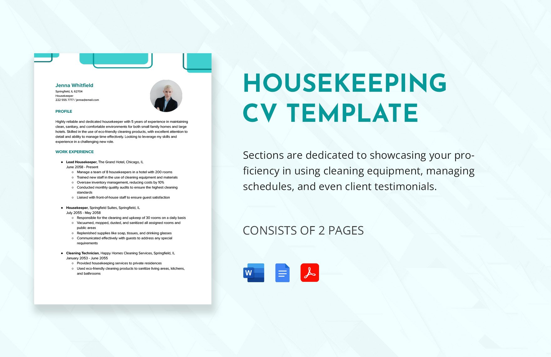 Housekeeping CV Template 