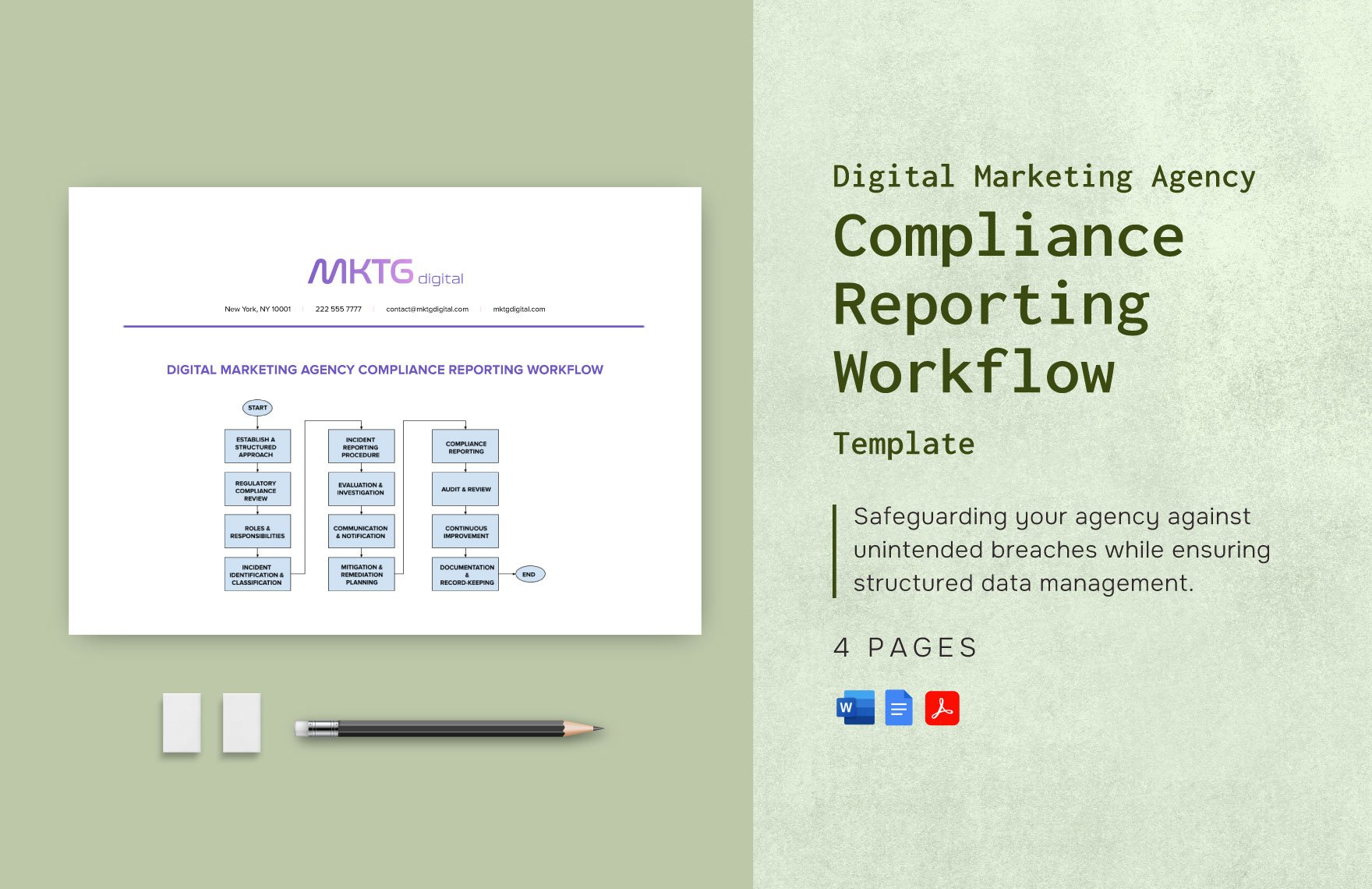 Digital Marketing Agency Compliance Reporting Workflow Template