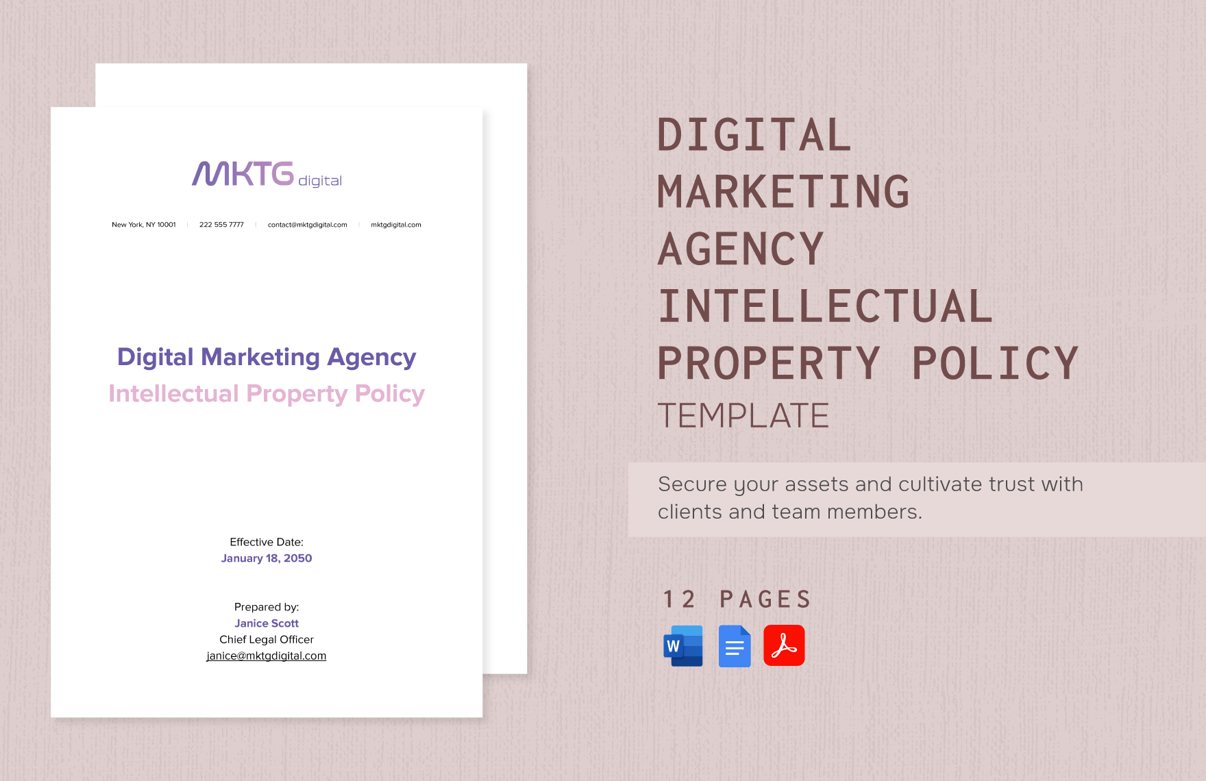 Digital Marketing Agency Intellectual Property Policy Template