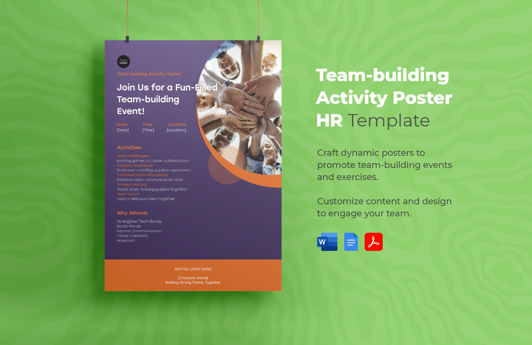 Team-building Activity Poster HR Template
