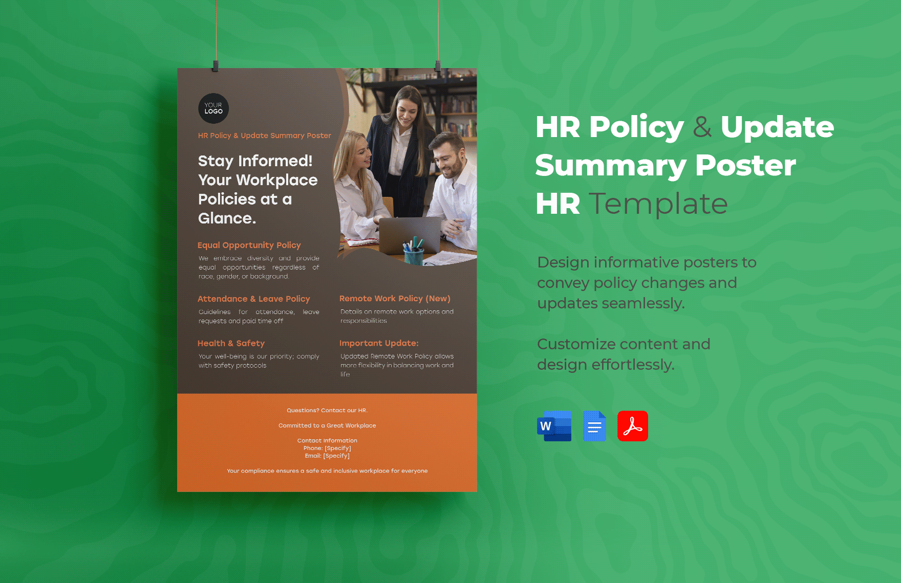 Free HR Poster Templates Editable And Printable