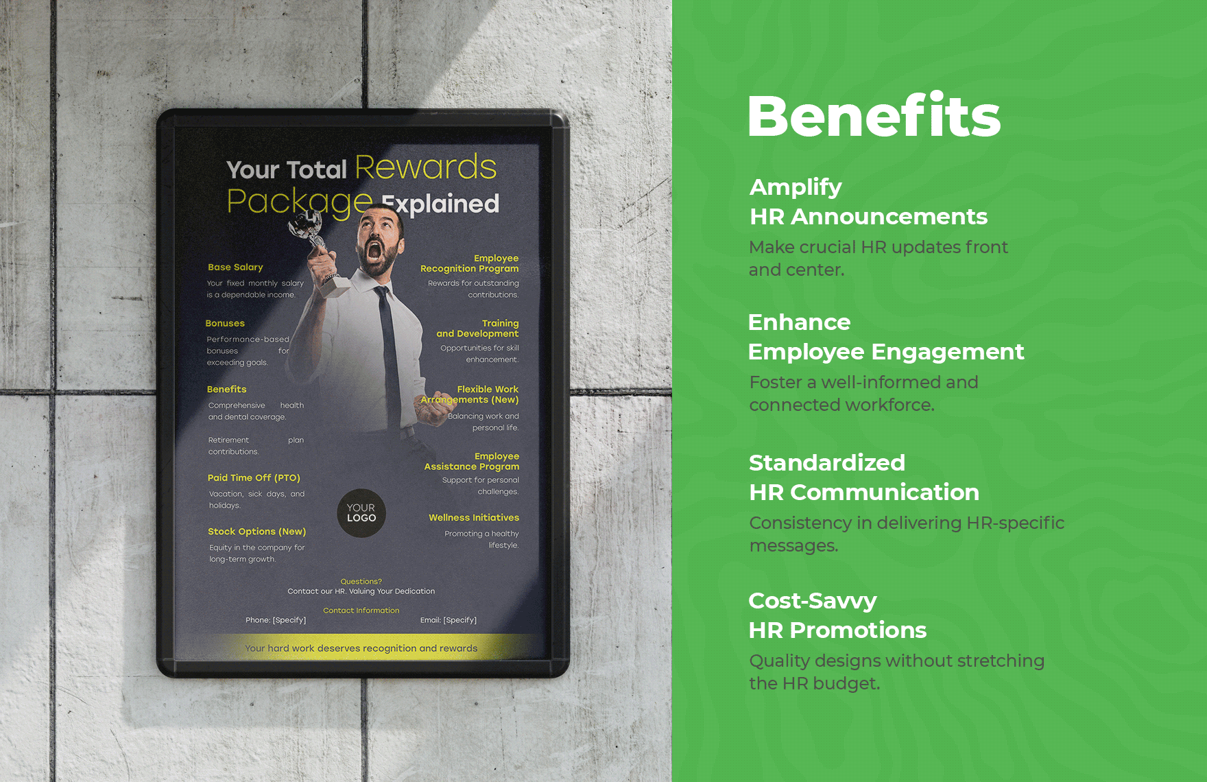 Compensation and Rewards Breakdown Poster HR Template