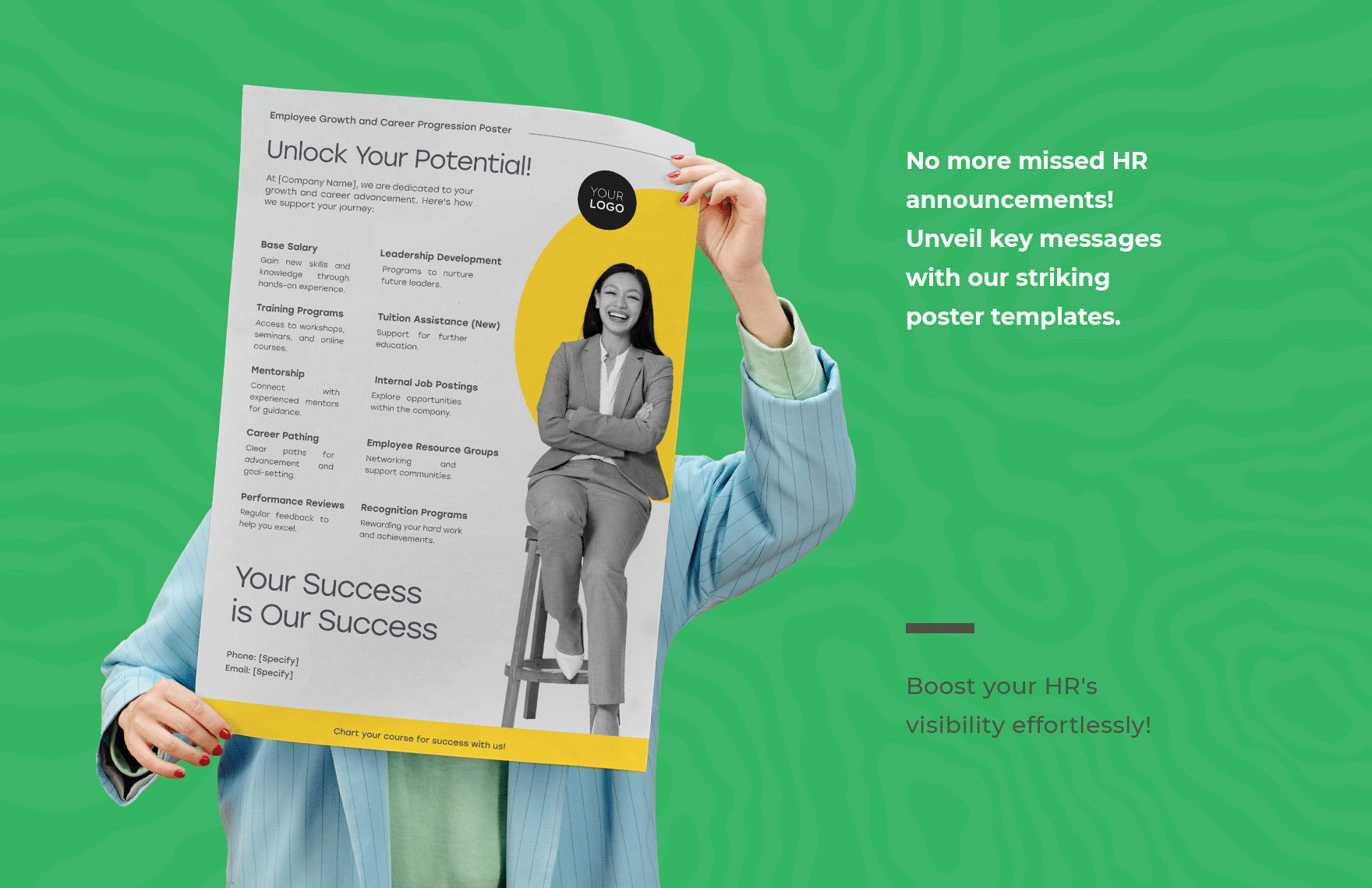 Employee Growth and Career Progression Poster HR Template