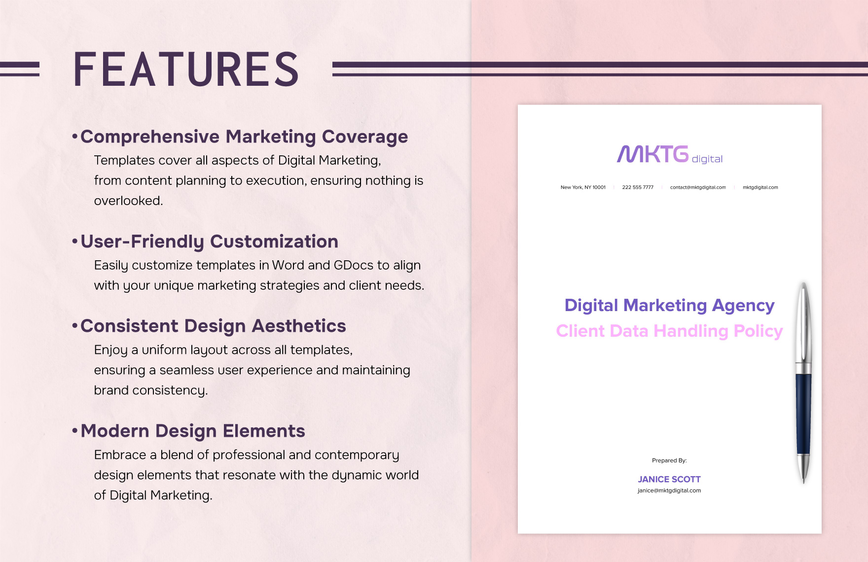 Digital Marketing Agency Client Data Handling Policy Template