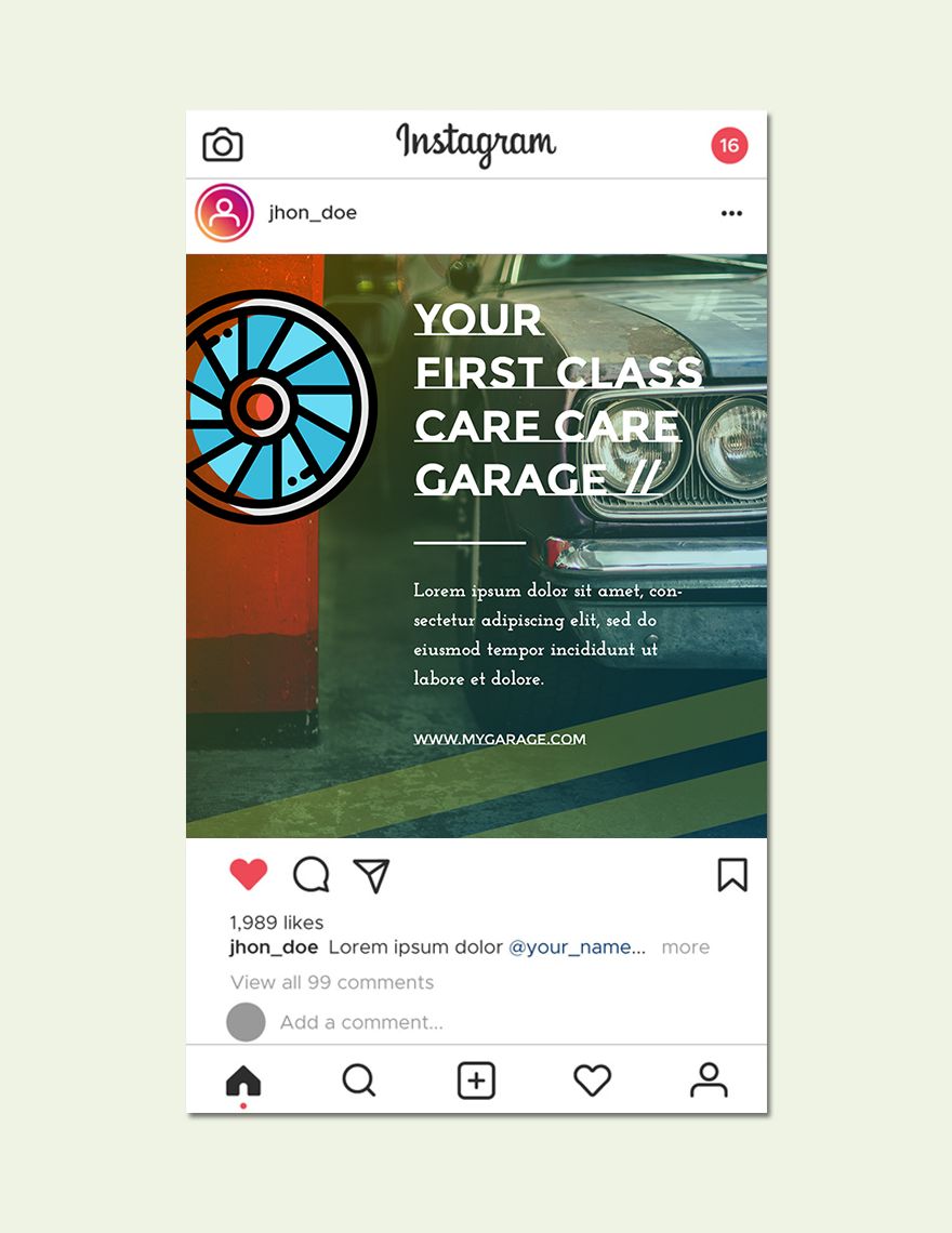 Automobile Instagram Ad Template