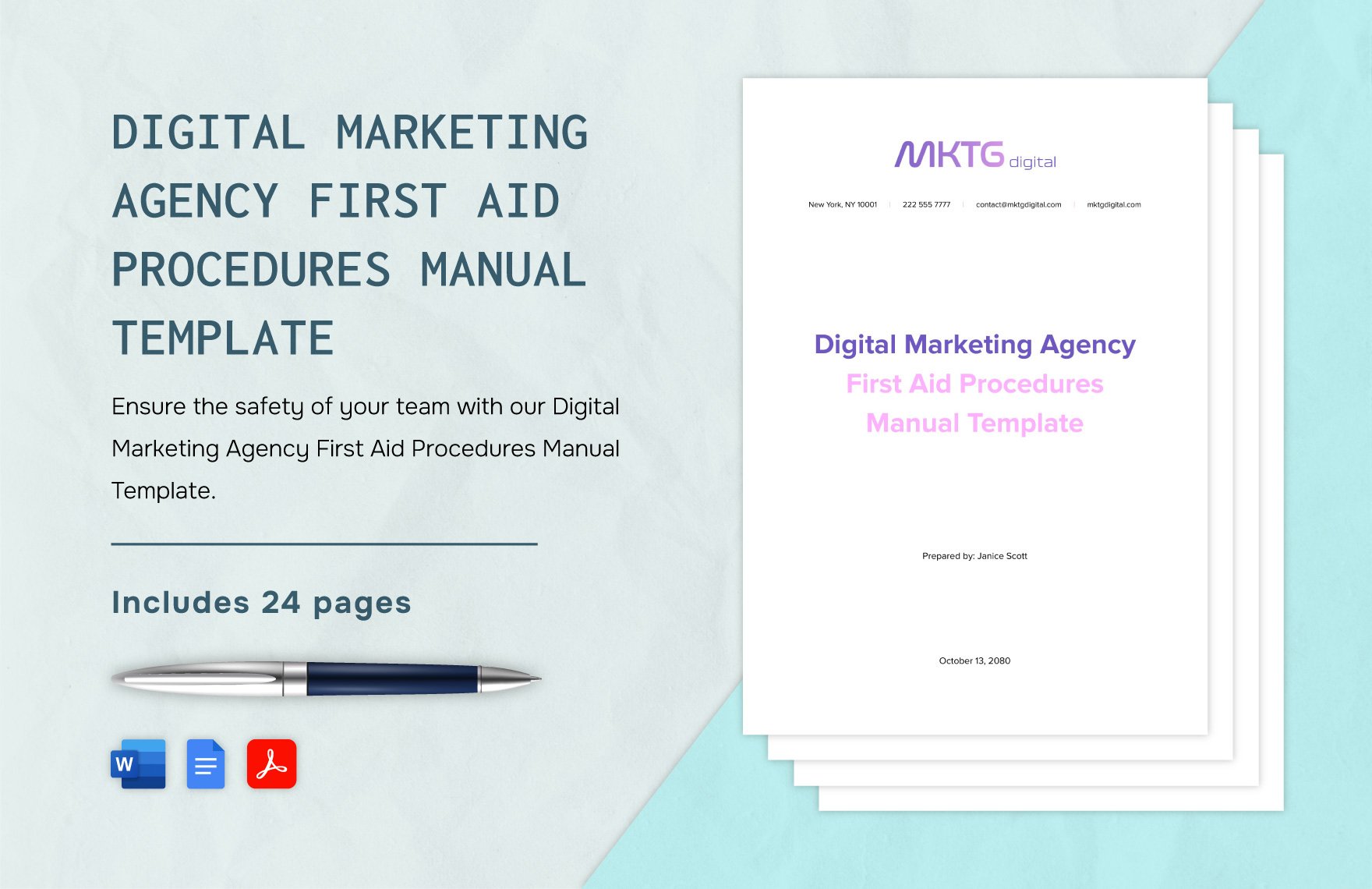 Digital Marketing Agency First Aid Procedures Manual Template