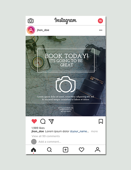 Editable Photography Instagram Ad