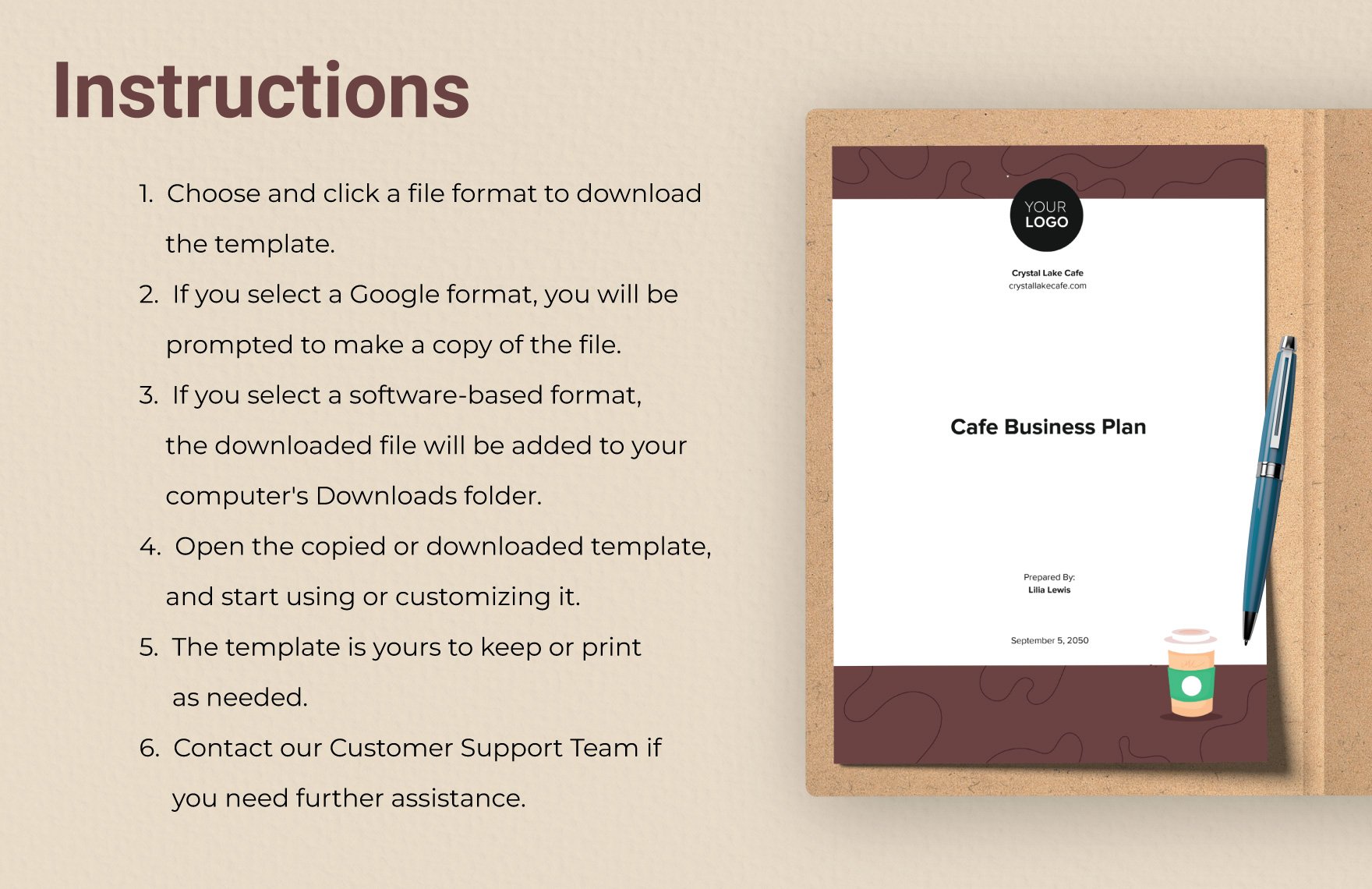 Cafe Business Plan Template