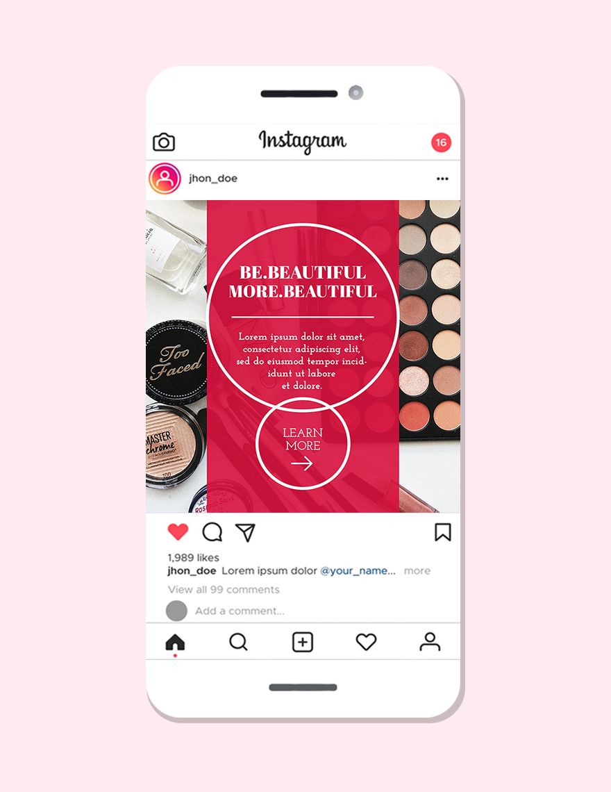 Beauty Instagram Ad Template