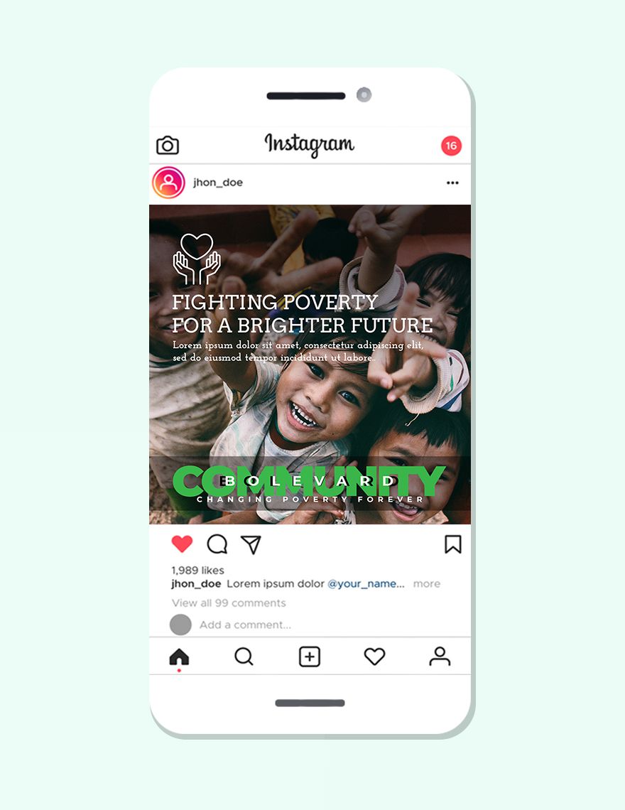 Charity Instagram Ad Template