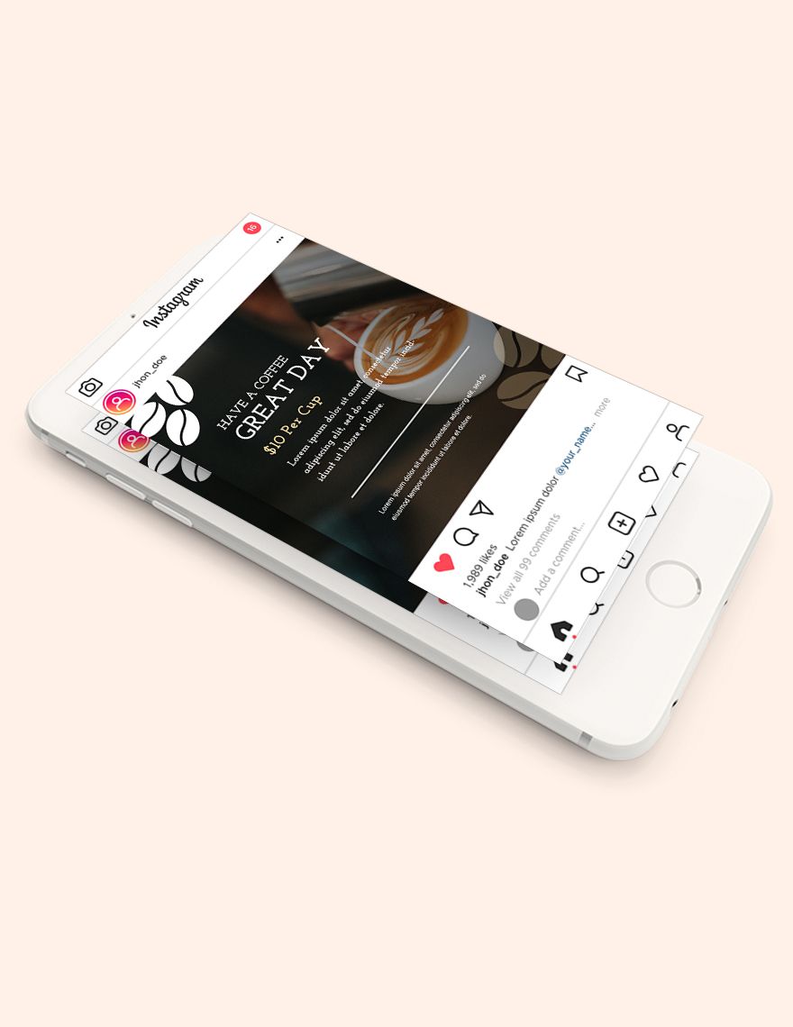 Coffee Shop Instagram Ad Template