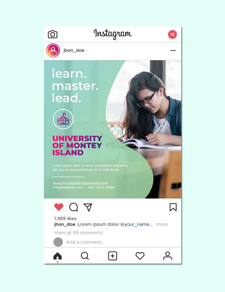 Education Instagram Ad Template