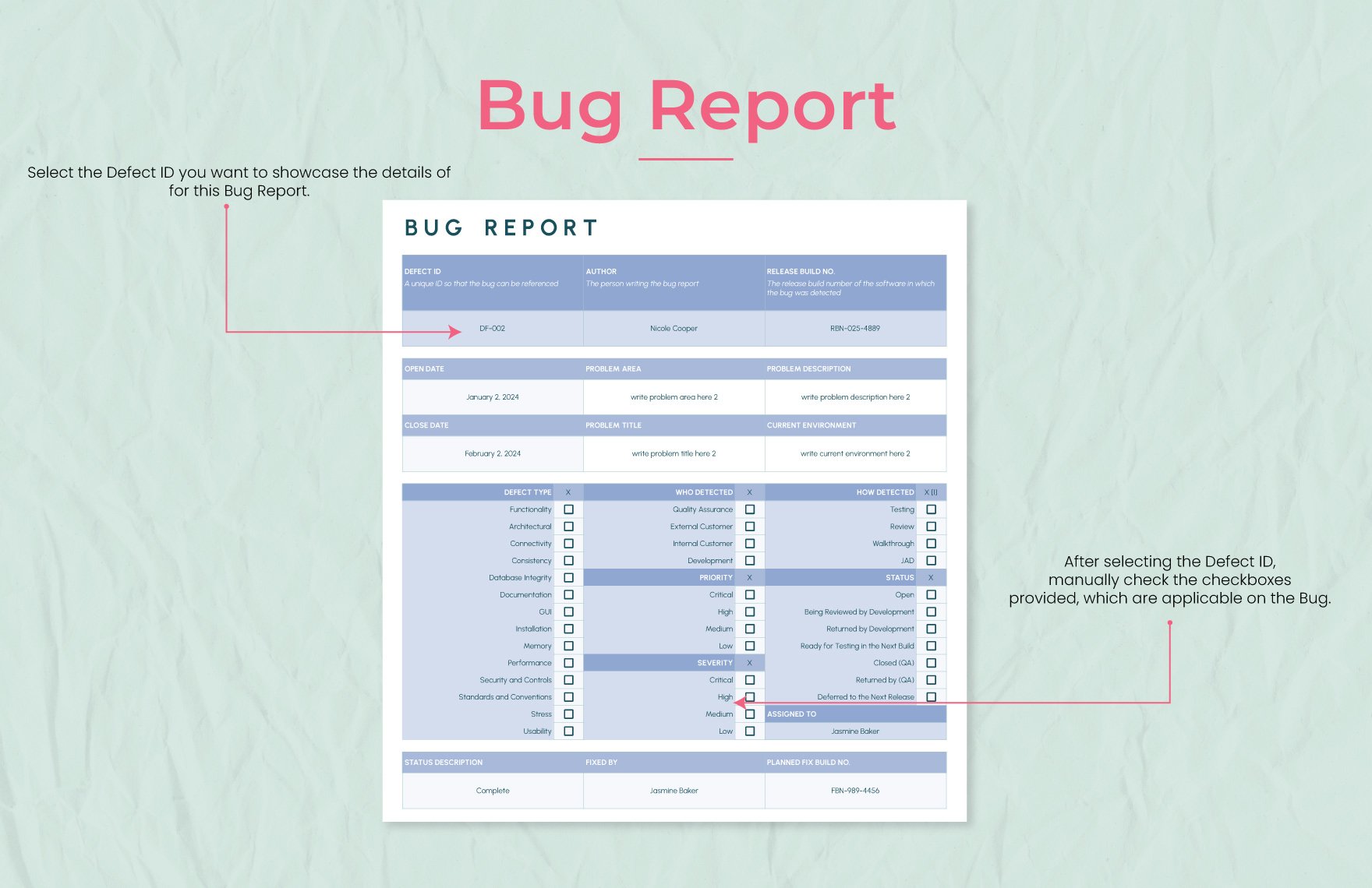 Bug Report Template