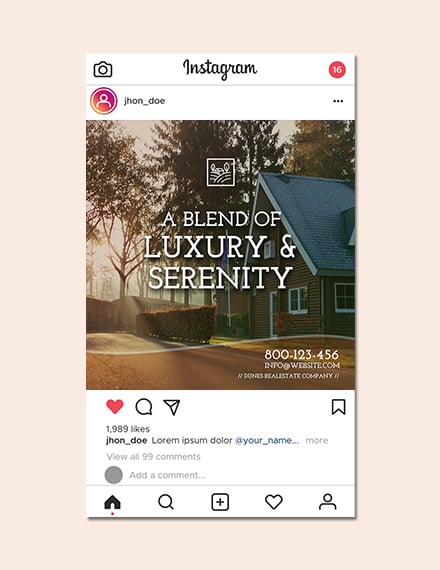 Editable Real Estate Instagram Ad