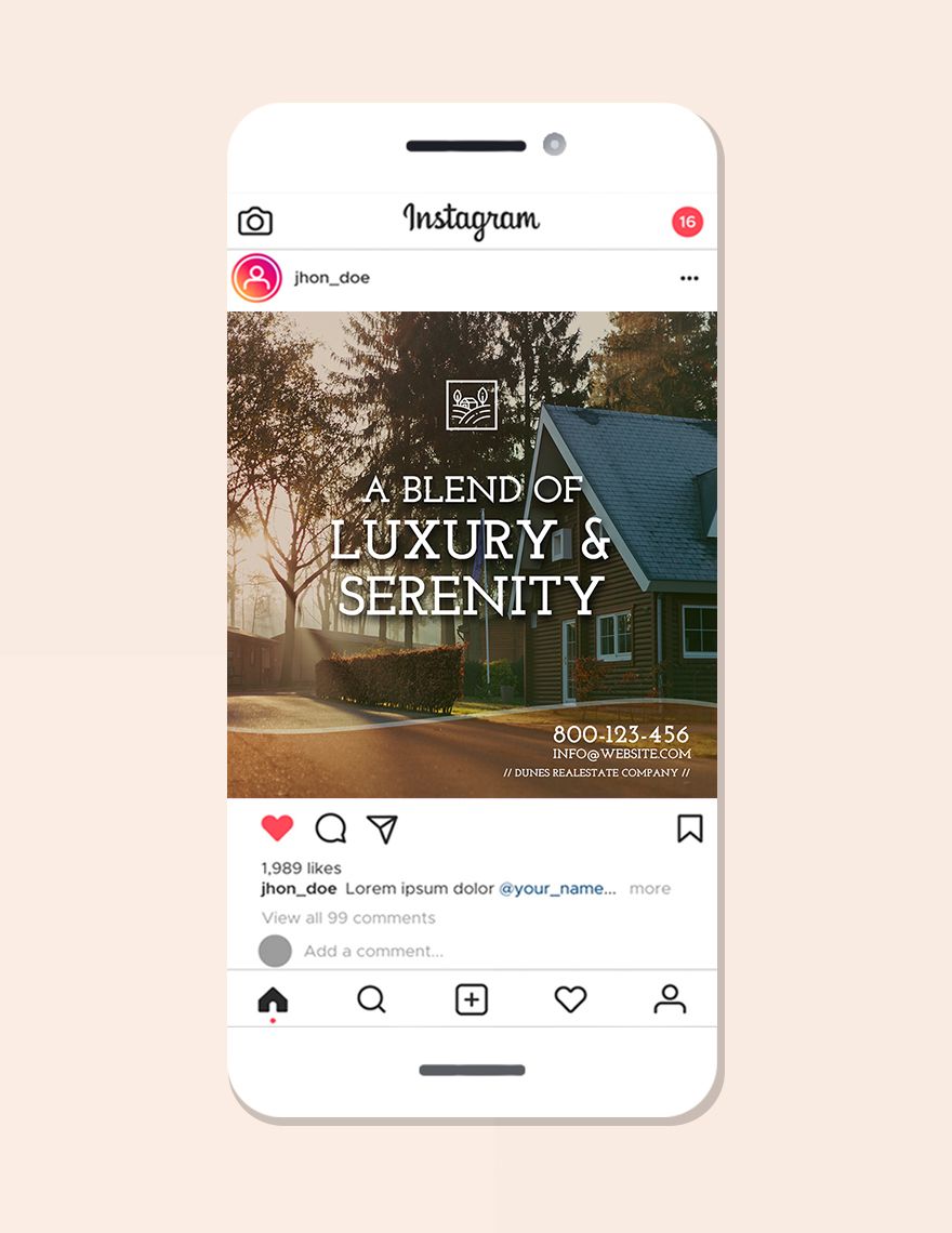 Real Estate Instagram Ad Template