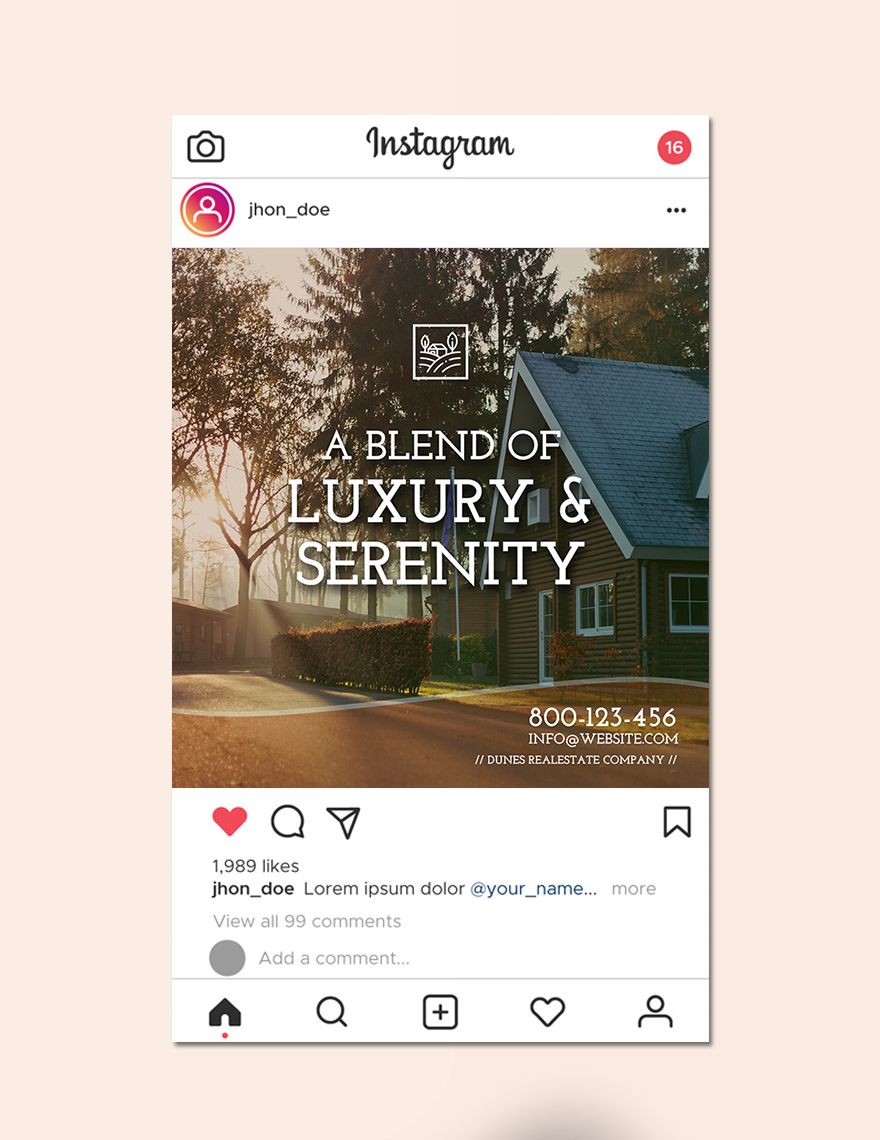 Real Estate Instagram Ad Template