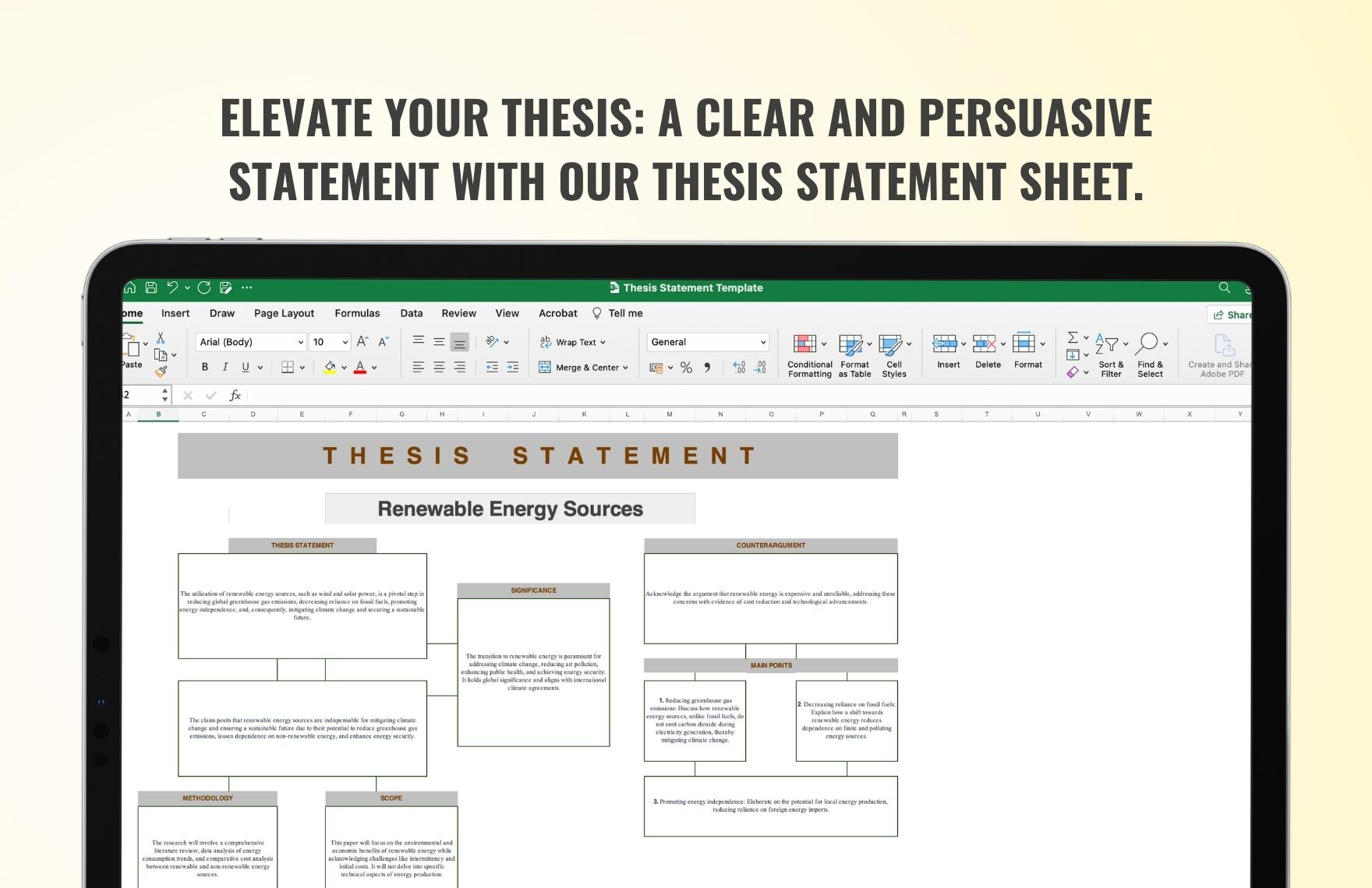 Thesis Statement Template
