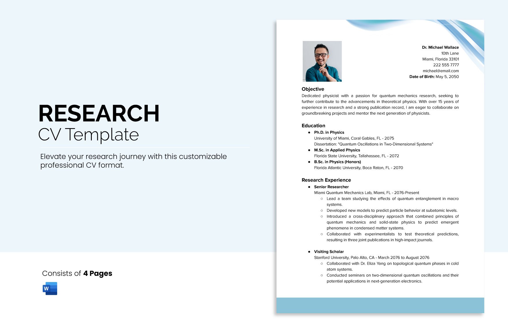 Research CV Template 