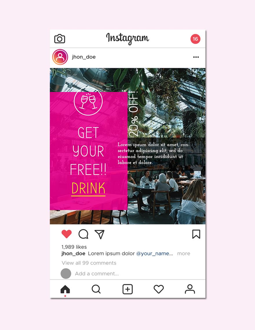 Restaurant Instagram Ad Template