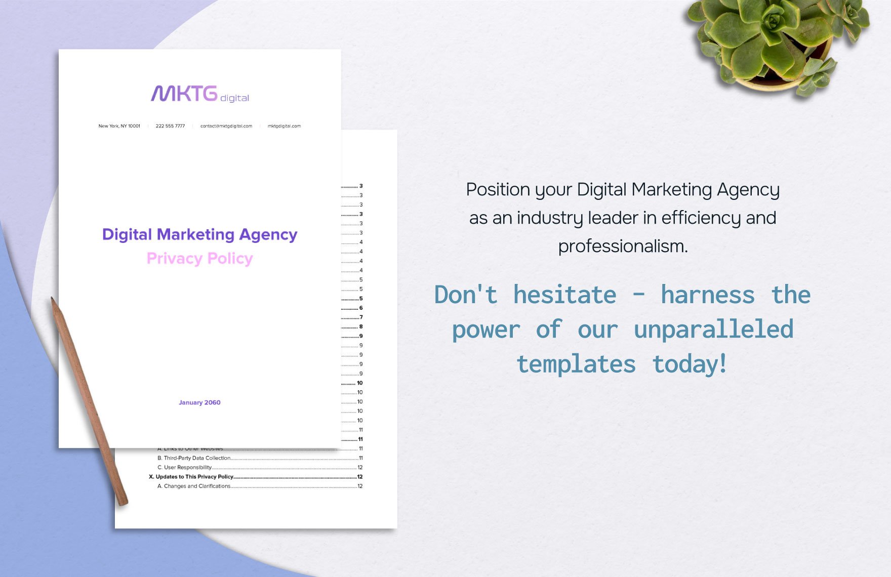 Digital Marketing Agency Privacy Policy Template