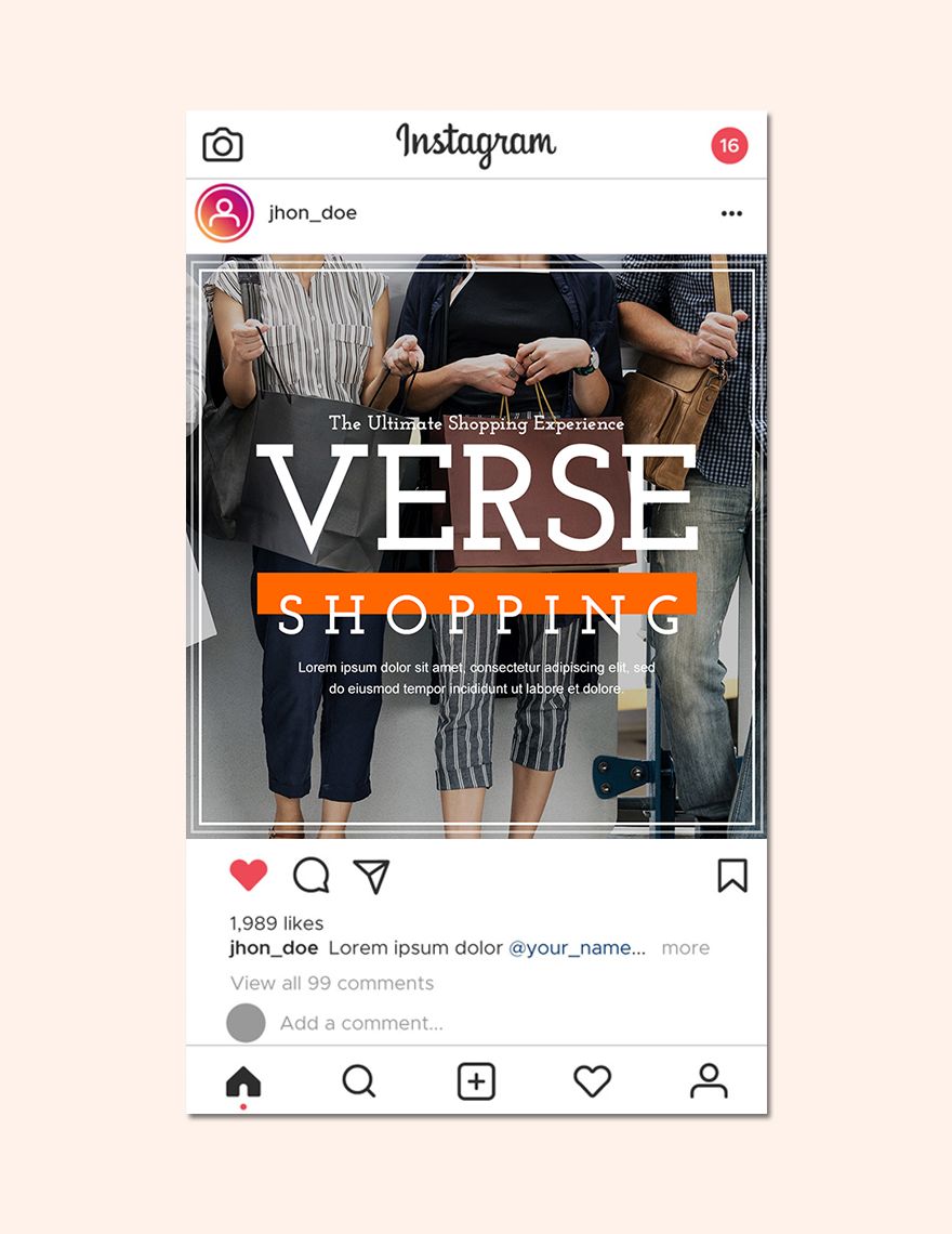 Home Shopping Instagram Ad Template