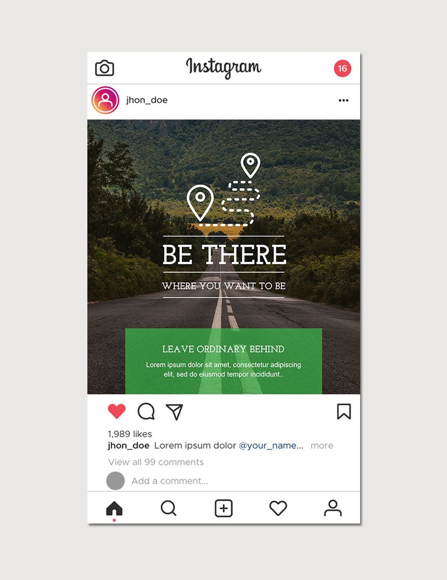 Travel Instagram Ad Template