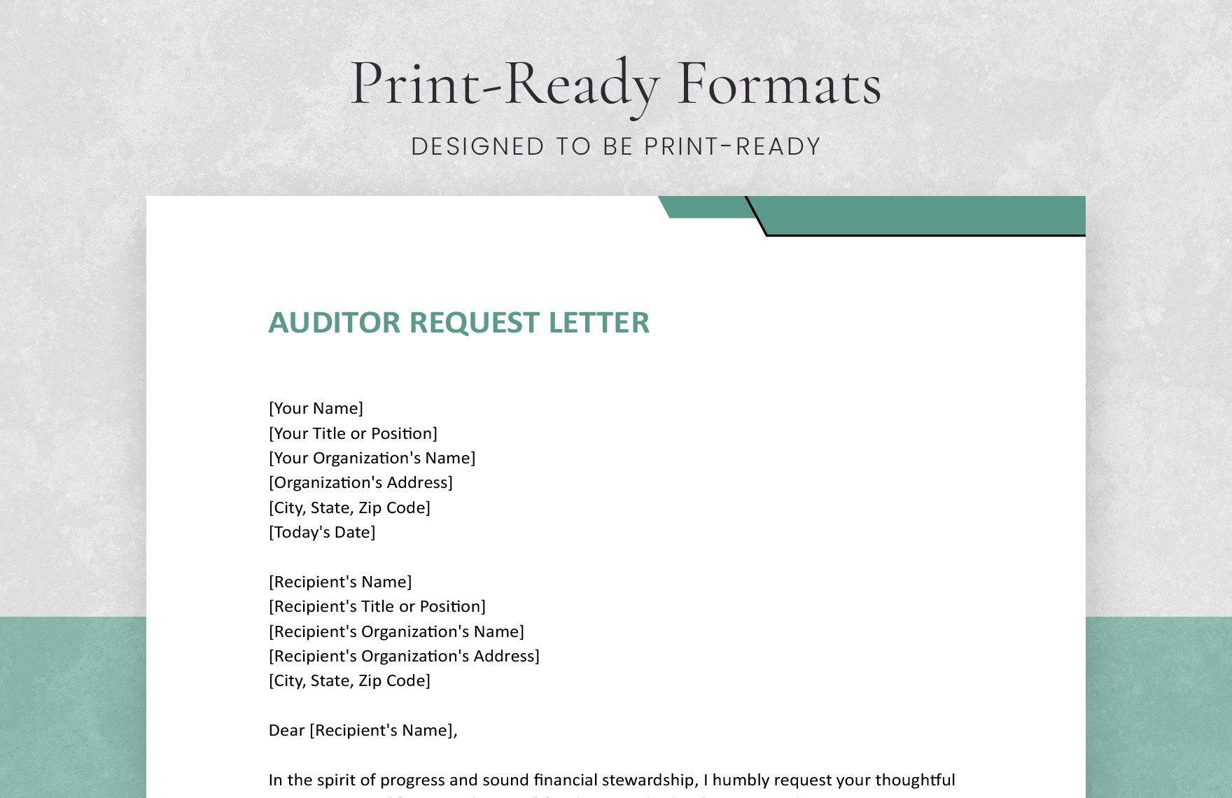 Auditor Request Letter
