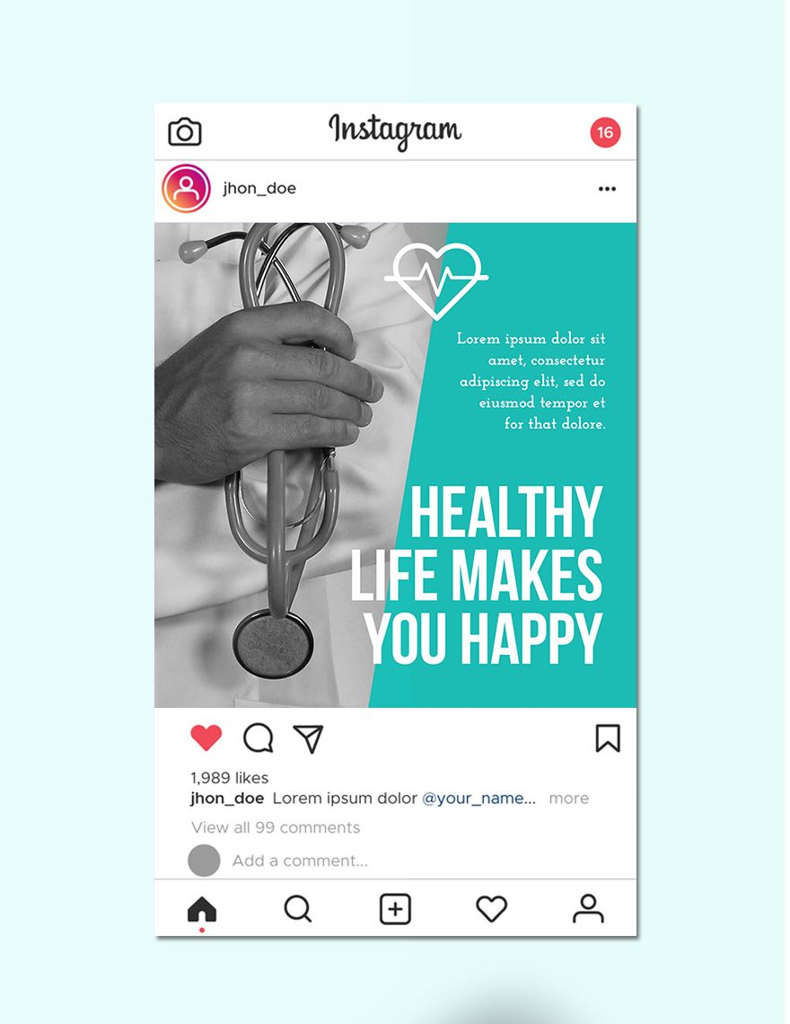 Medical Instagram Ad Template