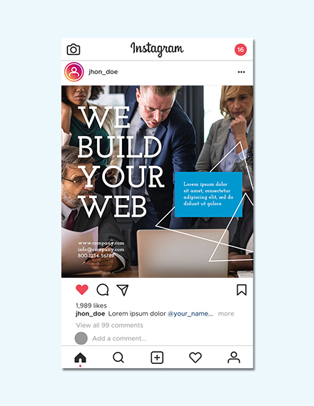Editable Web Design Instagram Ad