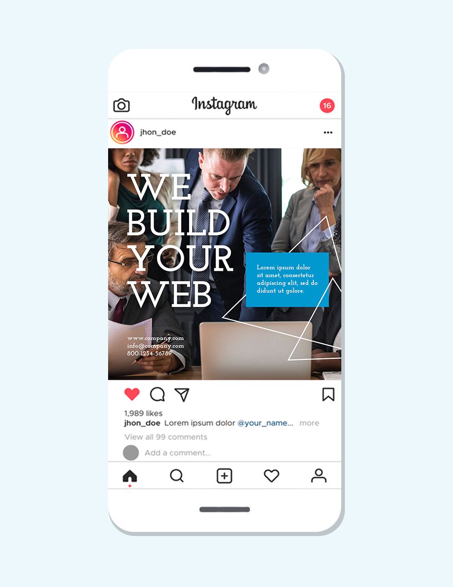 Web Design Instagram Ad Template