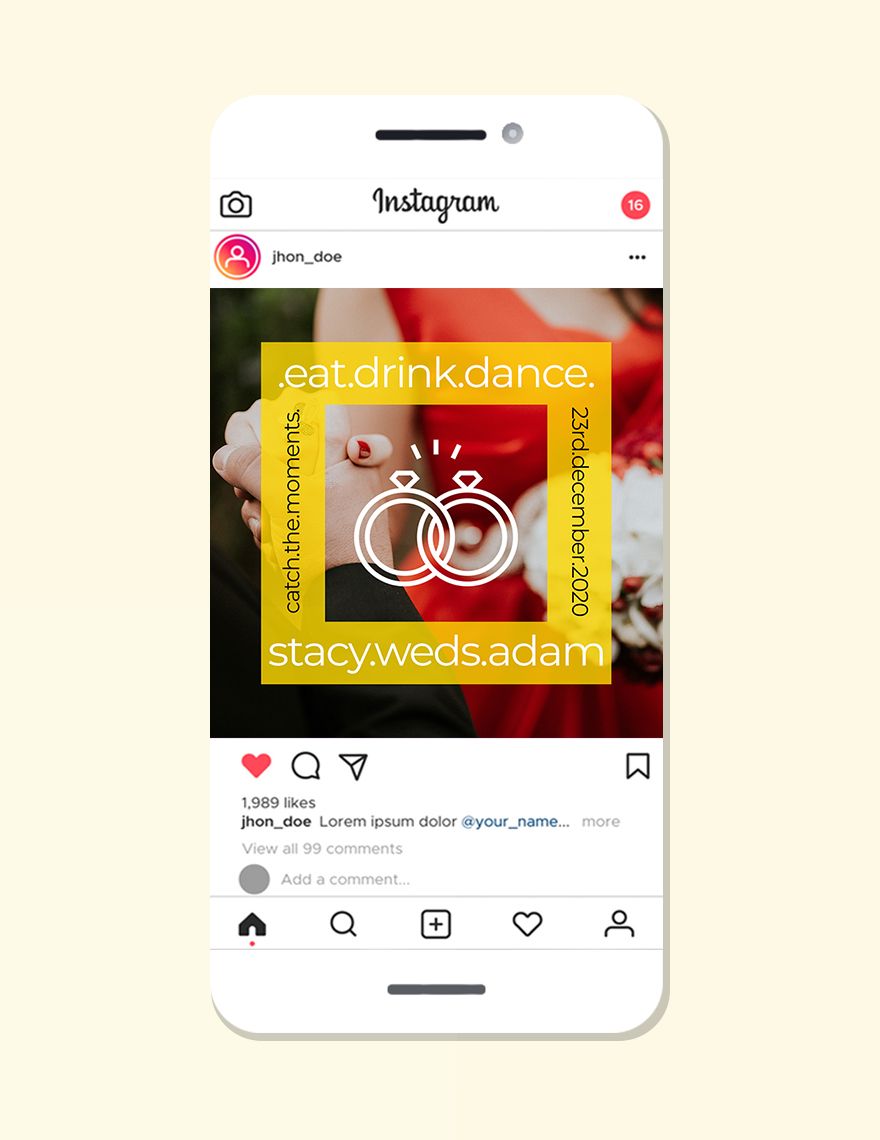 Free Wedding Instagram Ad Template