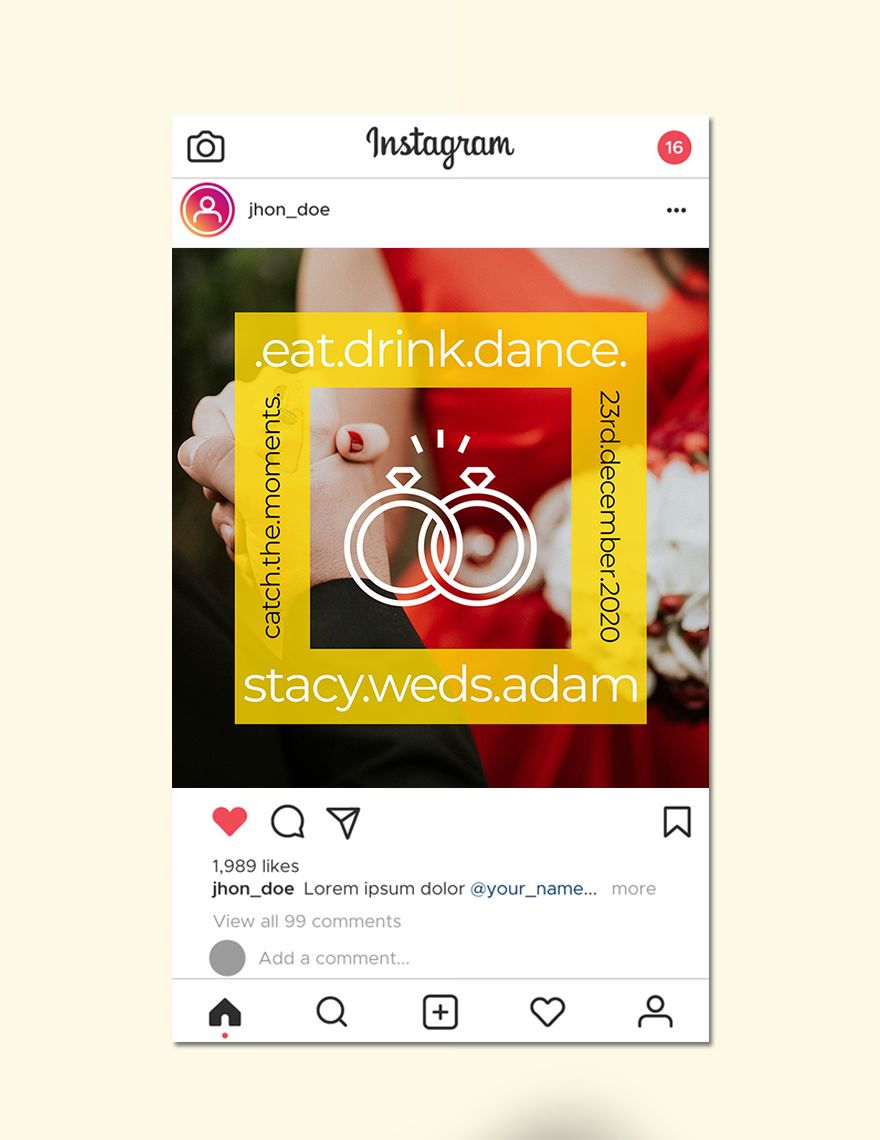 Wedding Instagram Ad Template