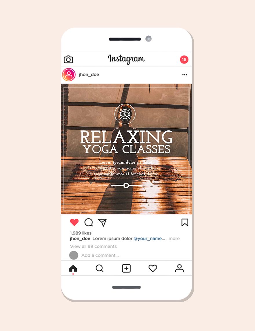Yoga Instagram Ad Template