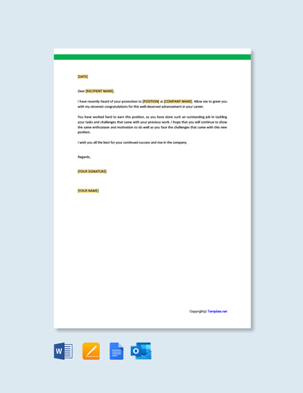 FREE Congratulation Letter on Achievement Template - Word | Google Docs ...