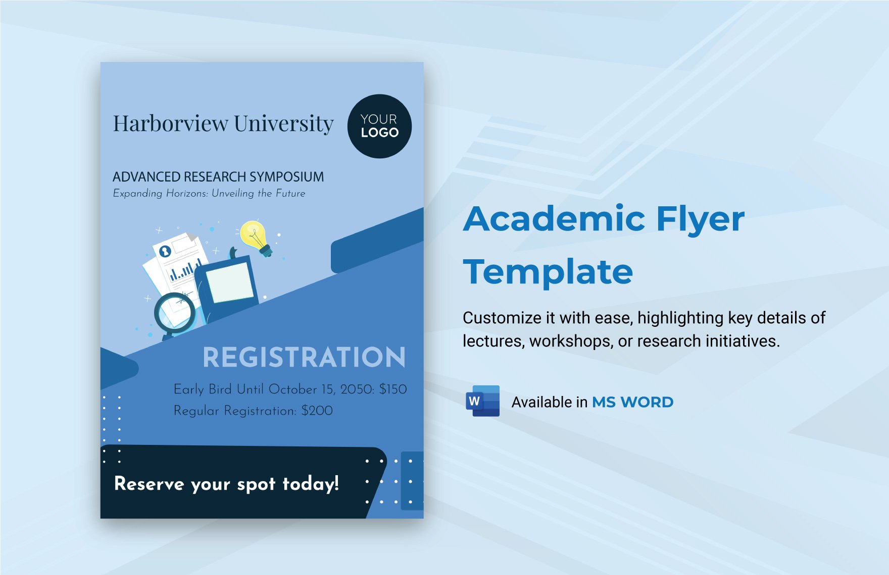 Academic Flyer Template in Word, Publisher