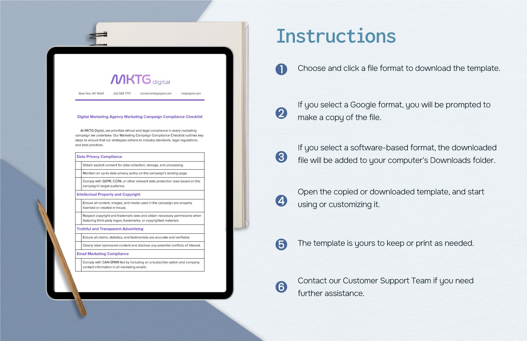 Digital Marketing Agency Marketing Campaign Compliance Checklist Template