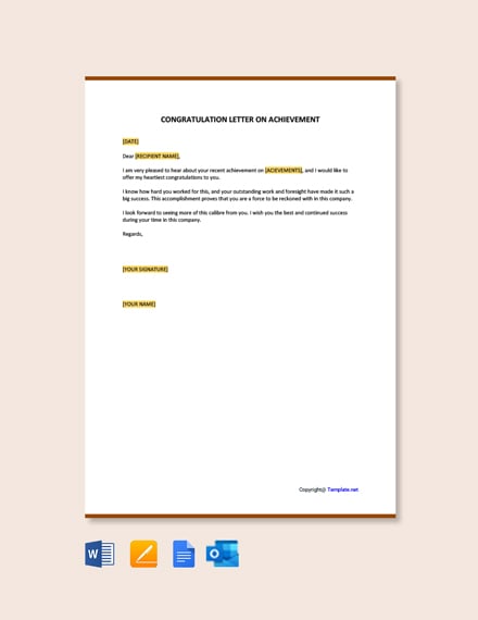 FREE Congratulation Letter Template in PDF | Template.net