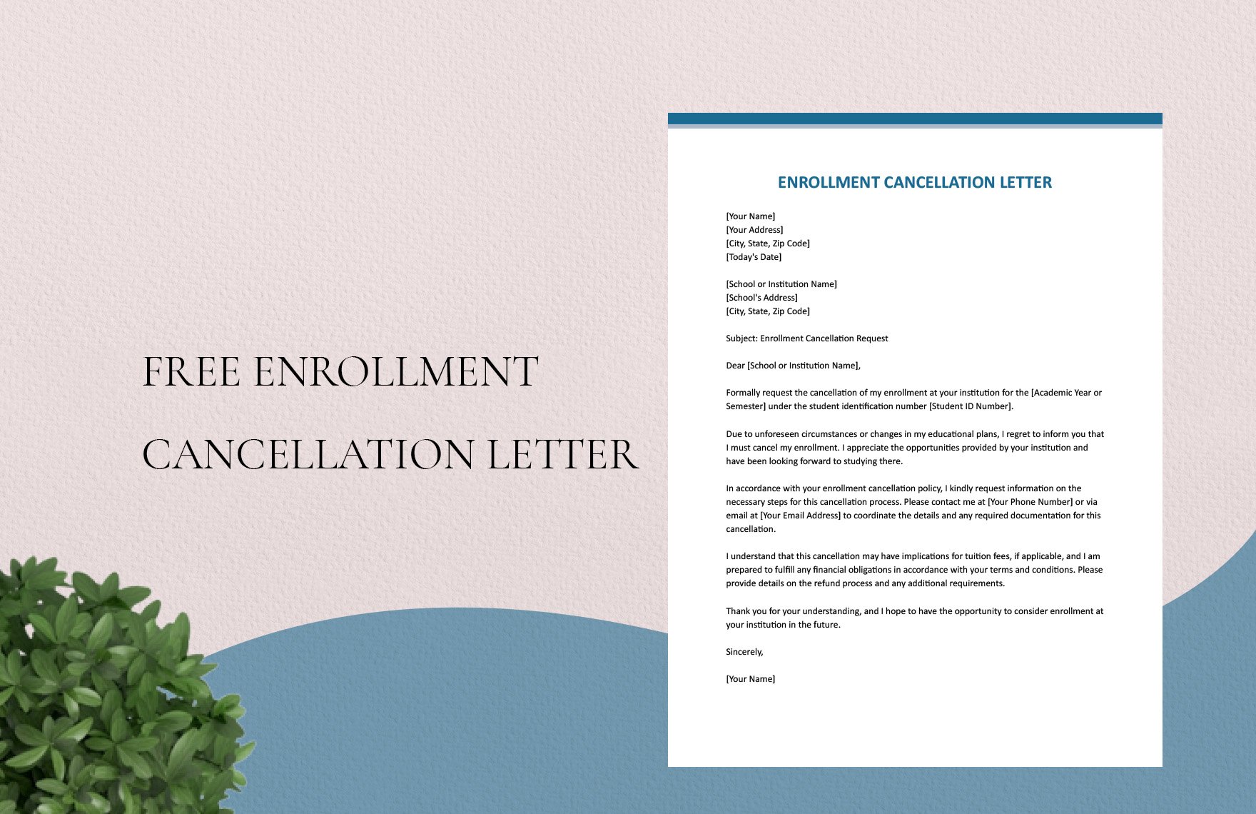 Enrollment Cancellation Letter