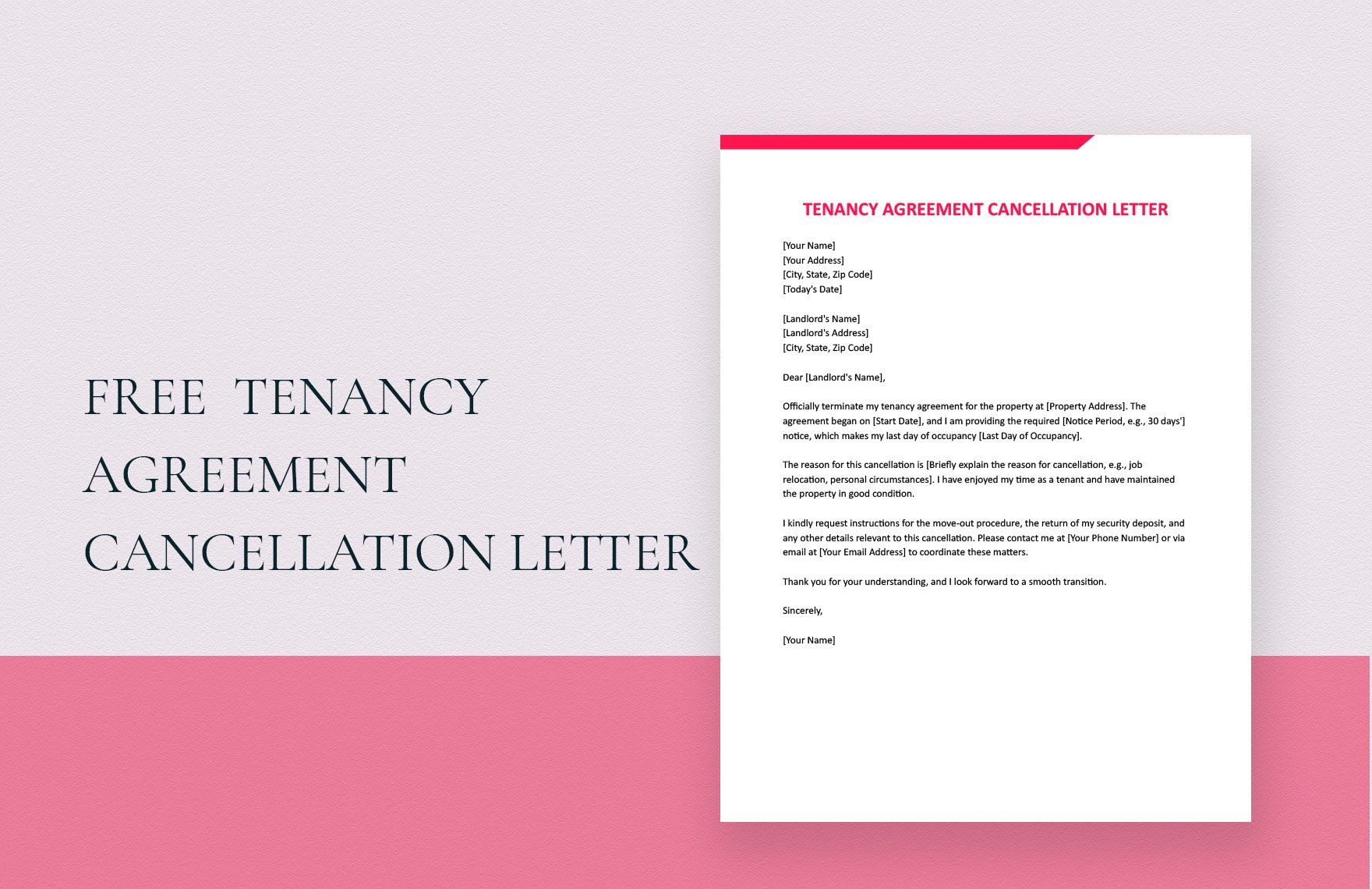 Tenancy Agreement Cancellation Letter