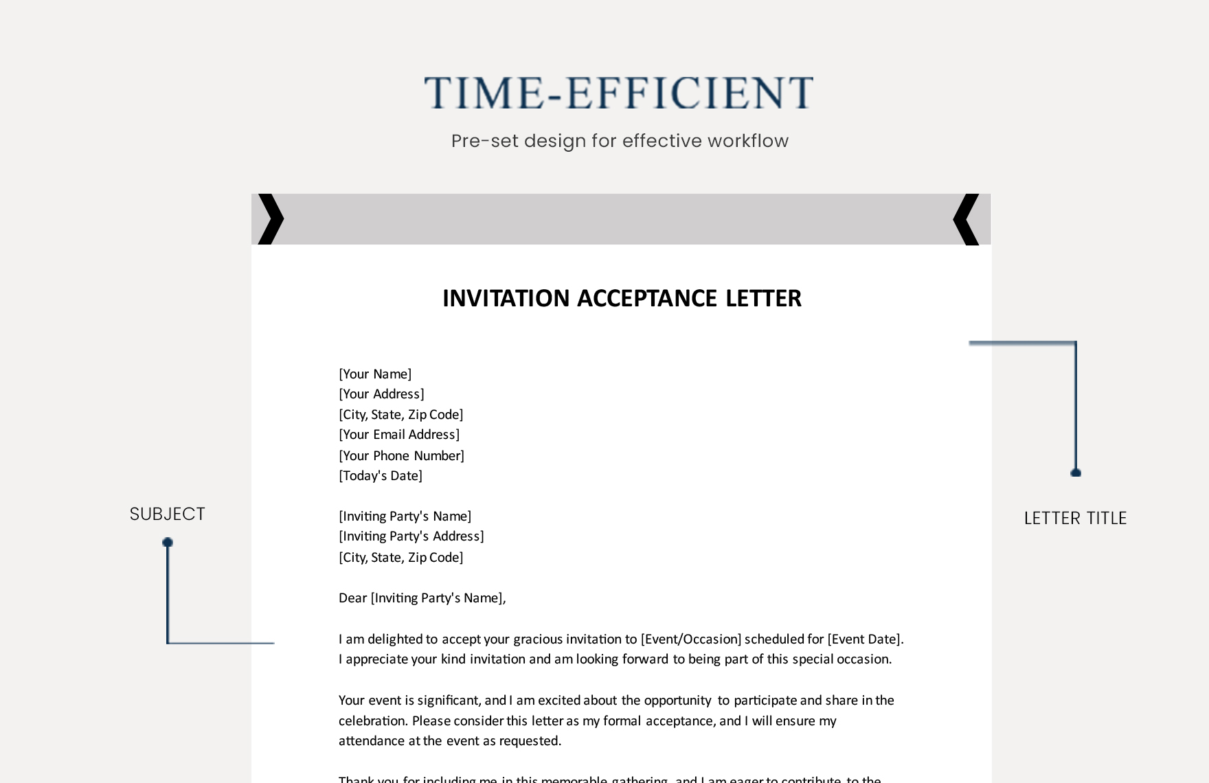 Invitation Acceptance Letter