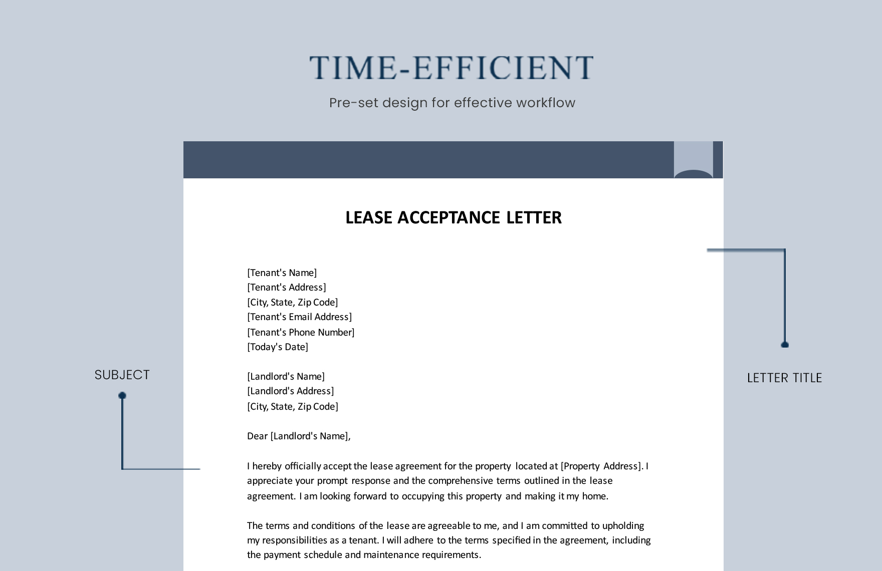 Lease Acceptance Letter