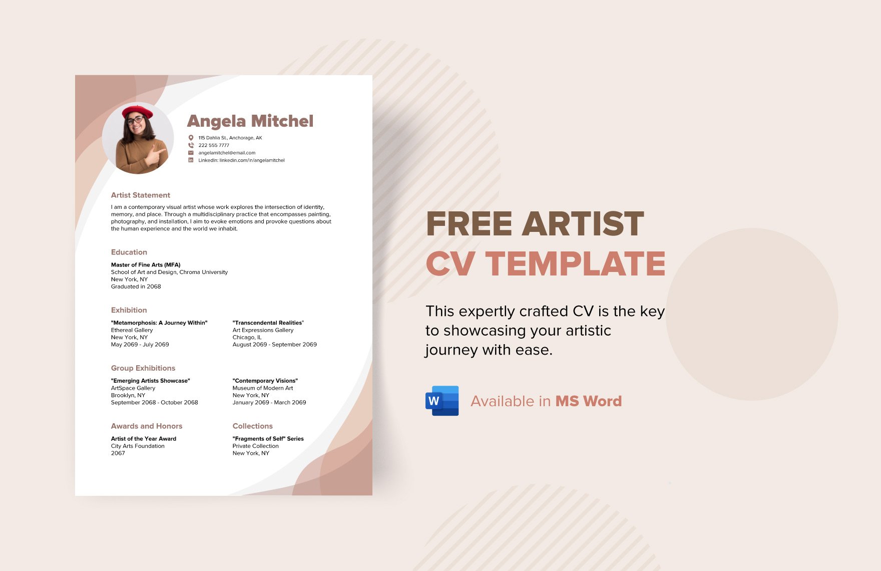 Free Artist CV Template