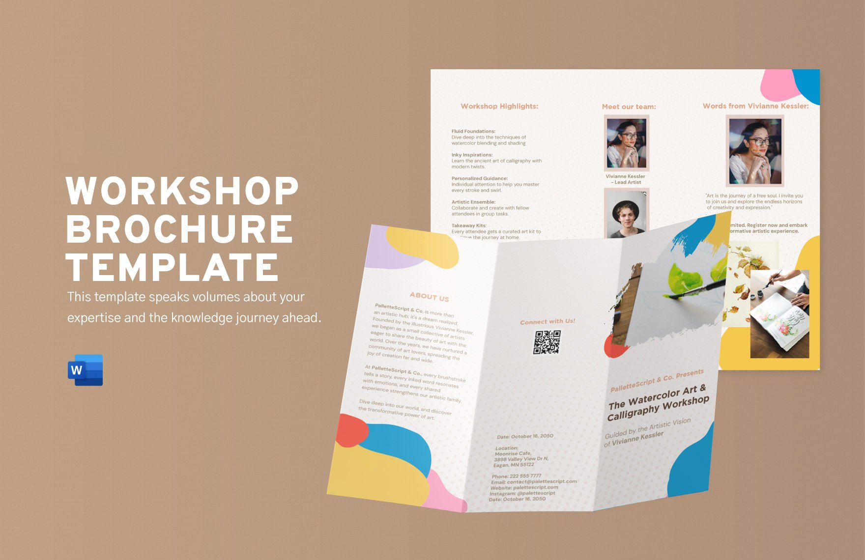 Free Workshop Brochure Template in Word